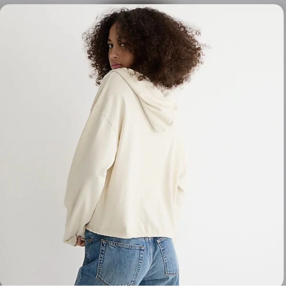 J.‎ Crew NWT Magic Rinse™ Cropped Drawstring Hoodie